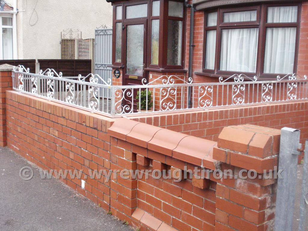 Kent design railings with top scrolls and galvanised finish, fitted at a Cleveleys household.